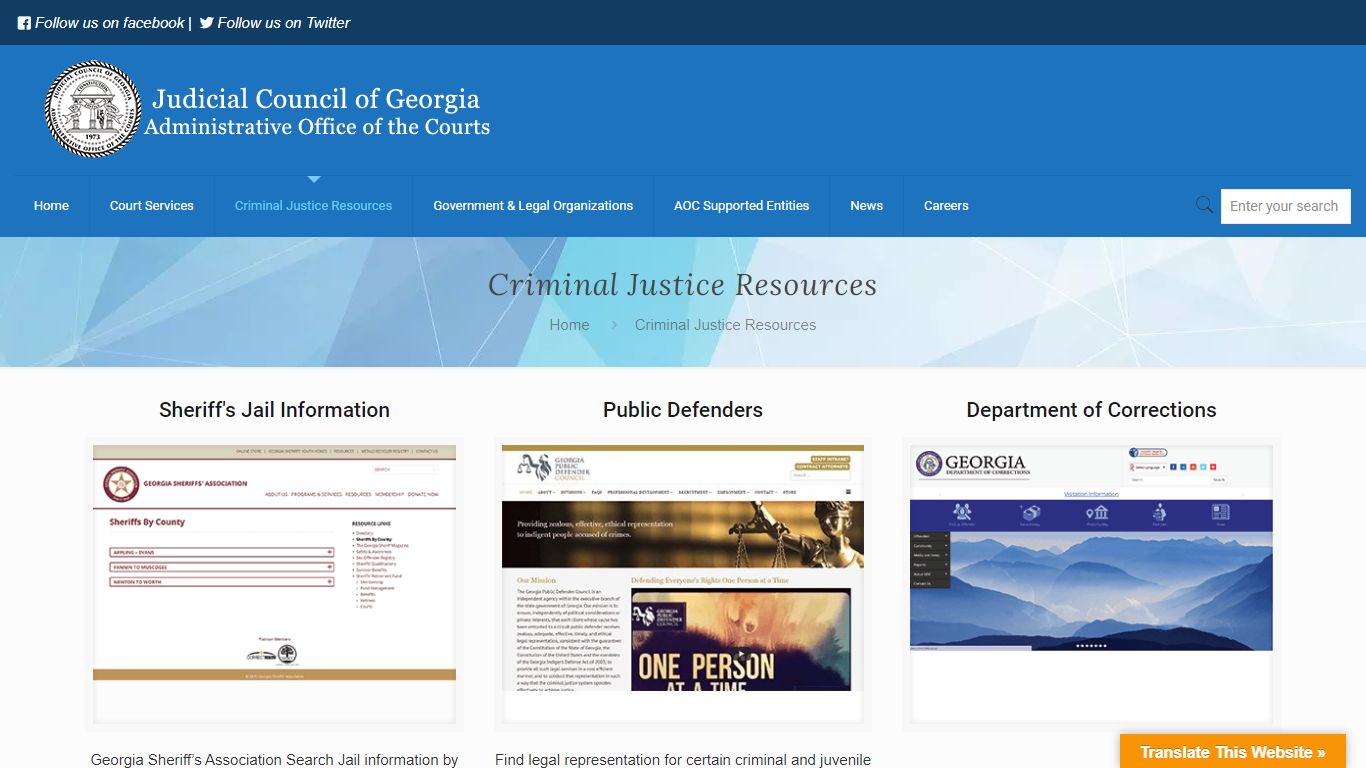 Criminal Justice Resources – Georgia Judicial Gateway - Georgia Courts
